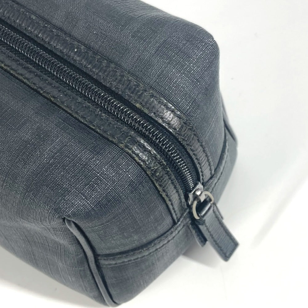 FENDI ズッカ ロゴ カバン ポーチ セカンドバッグ PVC メンズ ブラック - brandshop-reference