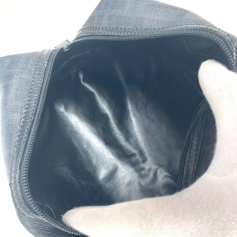 FENDI ズッカ ロゴ カバン ポーチ セカンドバッグ PVC メンズ ブラック - brandshop-reference