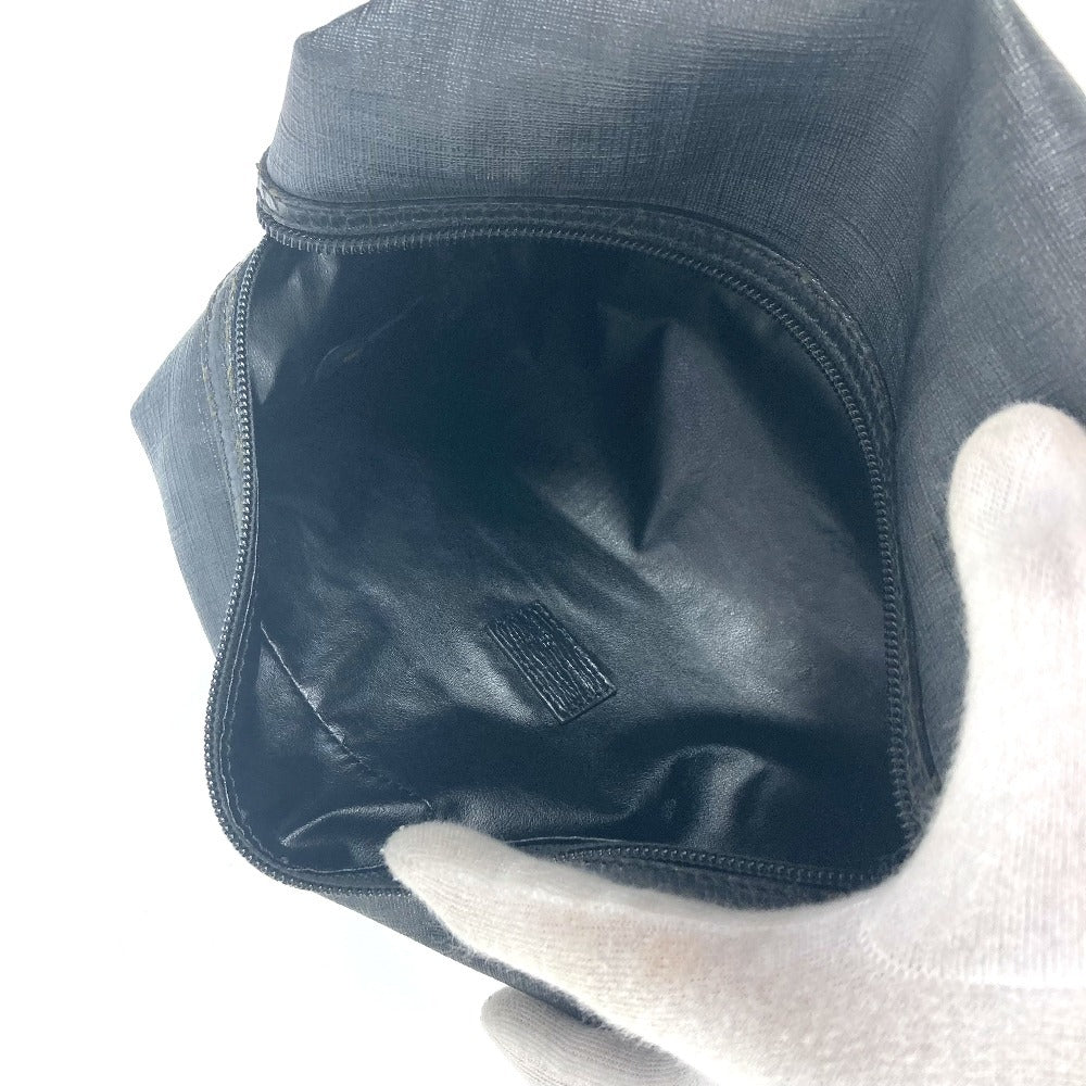 FENDI ズッカ ロゴ カバン ポーチ セカンドバッグ PVC メンズ ブラック - brandshop-reference