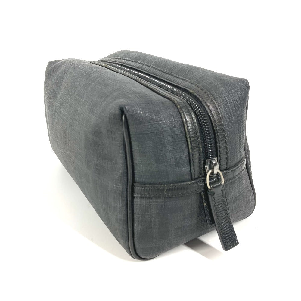 FENDI ズッカ ロゴ カバン ポーチ セカンドバッグ PVC メンズ ブラック - brandshop-reference