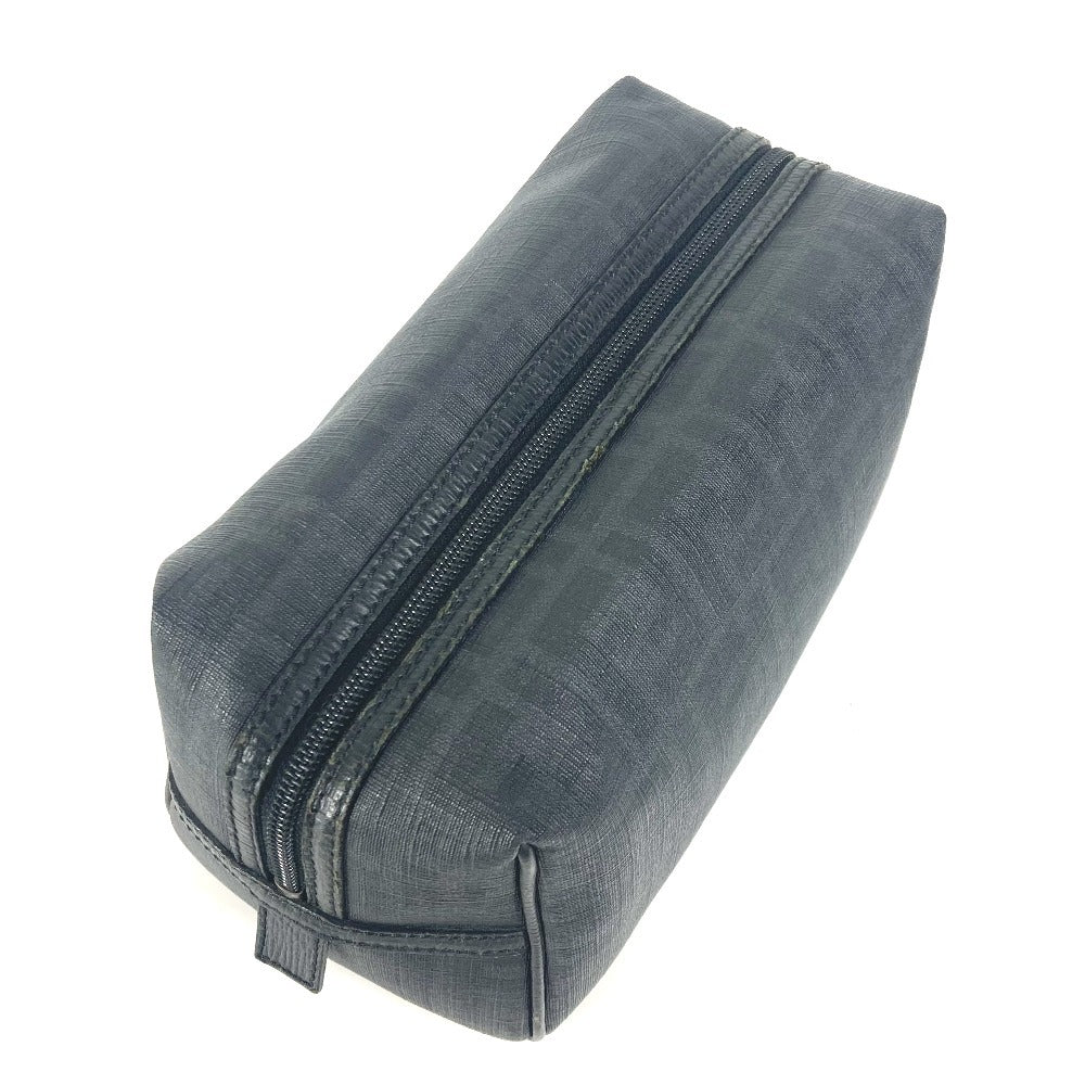 FENDI ズッカ ロゴ カバン ポーチ セカンドバッグ PVC メンズ ブラック - brandshop-reference