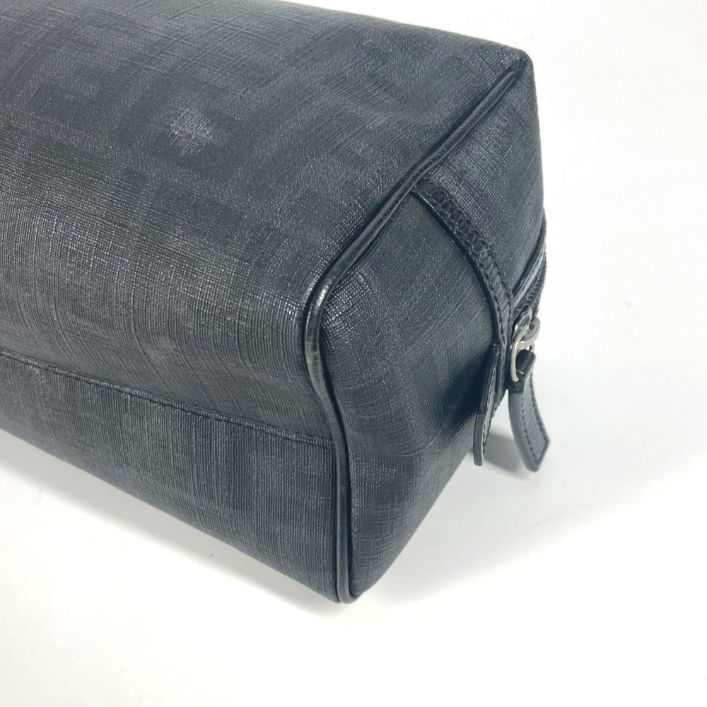 FENDI ズッカ ロゴ カバン ポーチ セカンドバッグ PVC メンズ ブラック - brandshop-reference