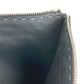 FENDI Selleria Logo Pouch Bag Clutch Bag Leather Men's Black