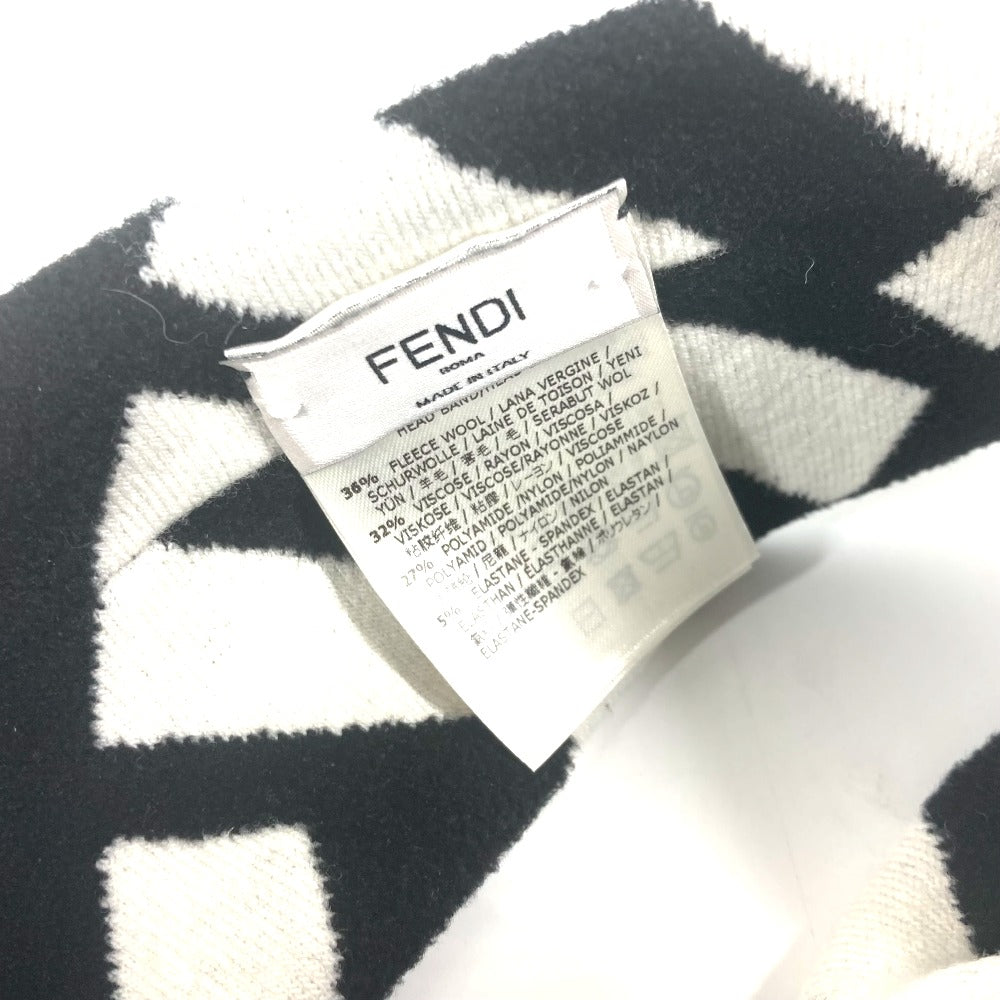 FENDI FXT010 バイカラー ヘッドバンド  ヘアバンド ウール レディース