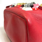 FENDI 8BZ038 Valentine's Day Limited Edition Studded Mini Backpack, Leather, Women's, Red