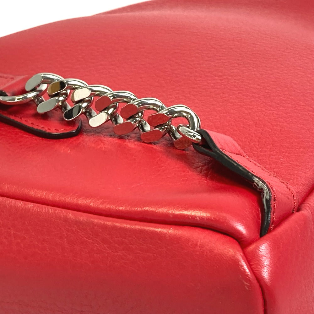 FENDI 8BZ038 Valentine's Day Limited Edition Studded Mini Backpack, Leather, Women's, Red