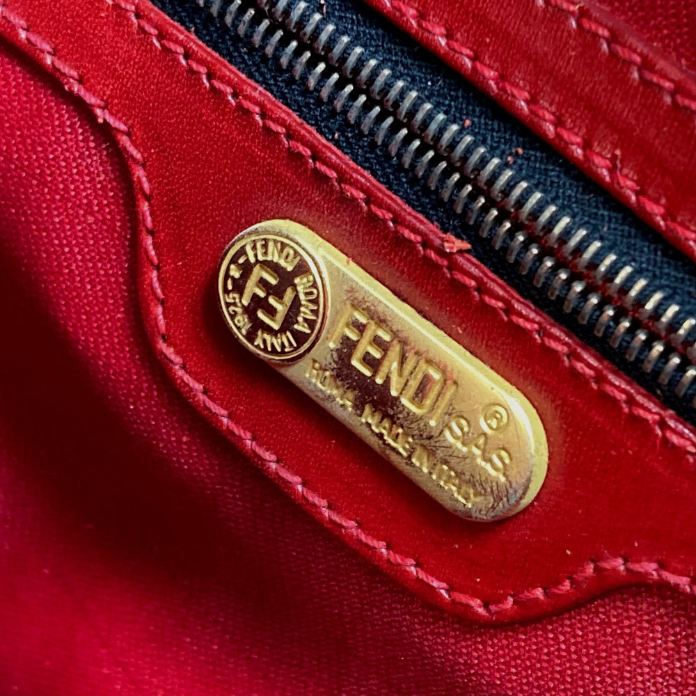 FENDI Leopard Print Backpack in Canvas/Leather, Brown and Red, for Women