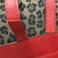 FENDI Leopard Print Backpack in Canvas/Leather, Brown and Red, for Women