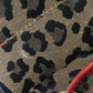 FENDI Leopard Print Backpack in Canvas/Leather, Brown and Red, for Women