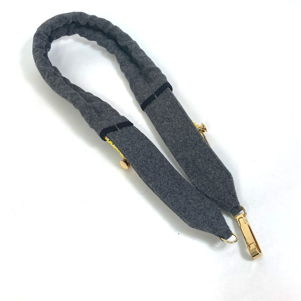 FENDI 8C0627 Belt, Felt Pants Belt, Women's, Gray