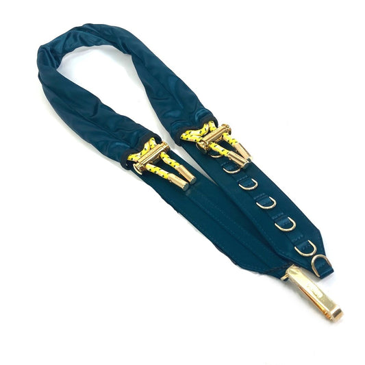 FENDI 8C0627 Belt, Pants Belt, Satin Canvas, Women's, Blue