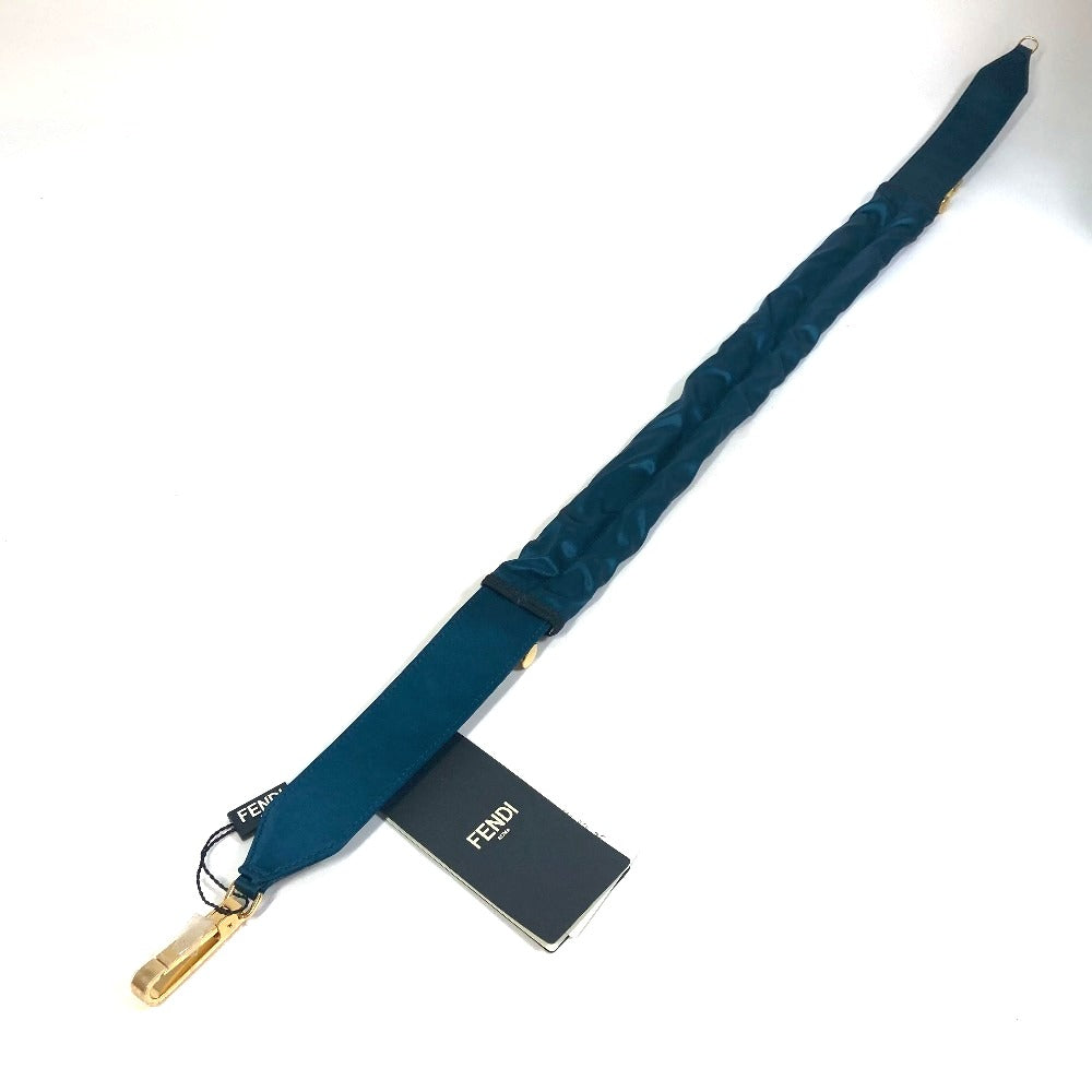 FENDI 8C0627 Belt, Pants Belt, Satin Canvas, Women's, Blue