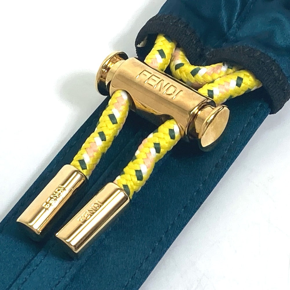 FENDI 8C0627 Belt, Pants Belt, Satin Canvas, Women's, Blue