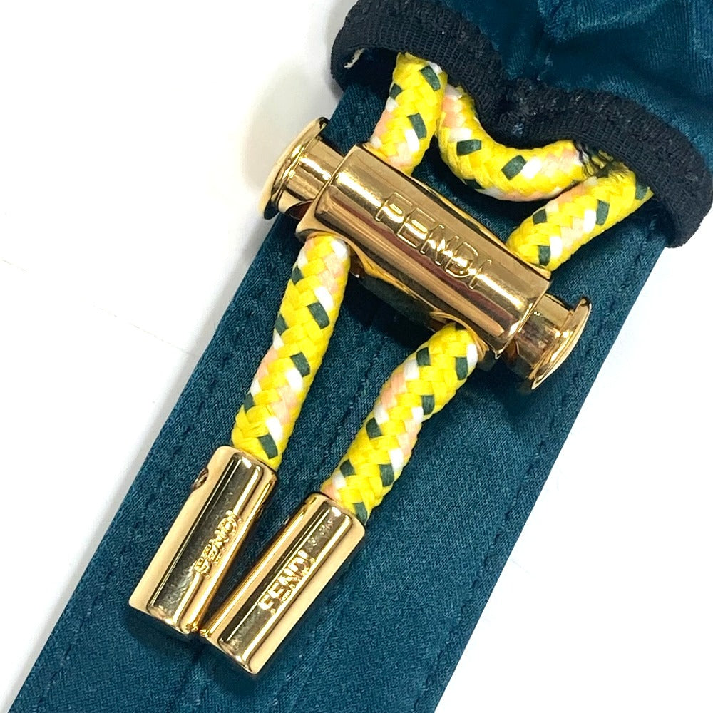 FENDI 8C0627 Belt, Pants Belt, Satin Canvas, Women's, Blue