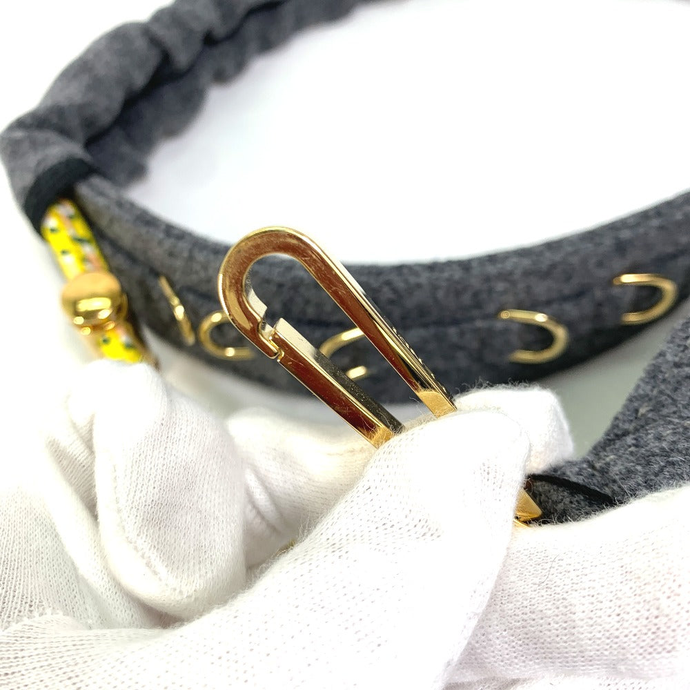 FENDI 8C0627 Strap You Knit Shoulder Strap in Felt, Women's, Gray