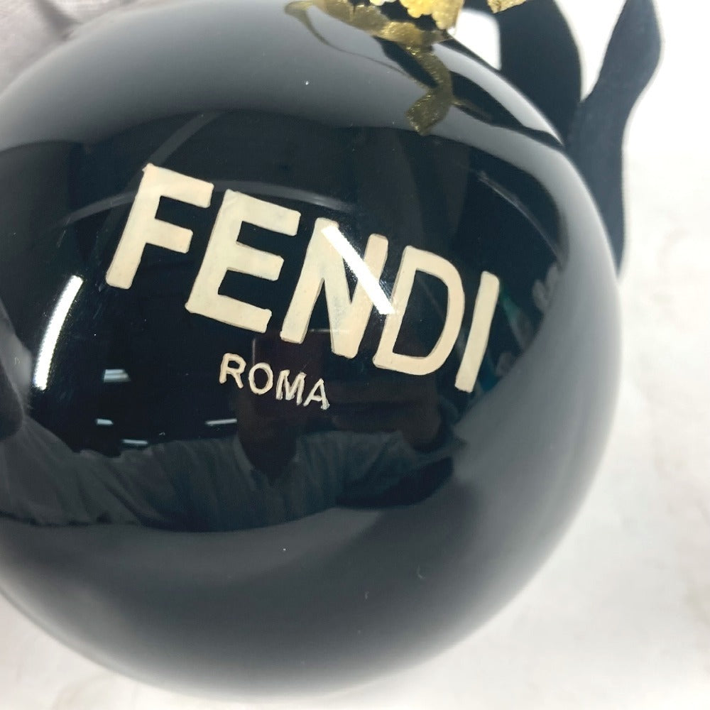 FENDI Xmas クリスマスボール ロゴ モンスター クリスマス オーナメント インテリア チャーム プラスチック ユニセックス ブラック - brandshop-reference
