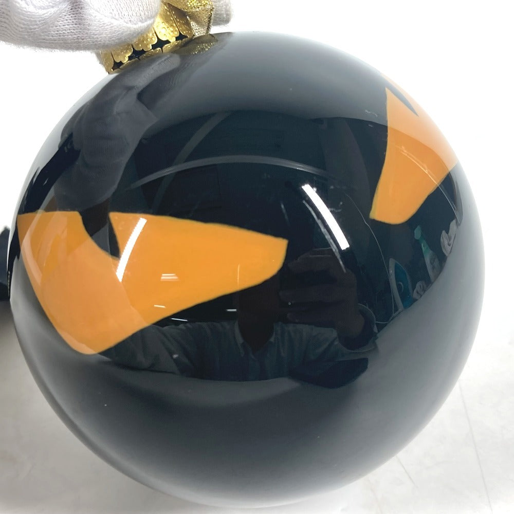 FENDI Xmas クリスマスボール ロゴ モンスター クリスマス オーナメント インテリア チャーム プラスチック ユニセックス ブラック - brandshop-reference