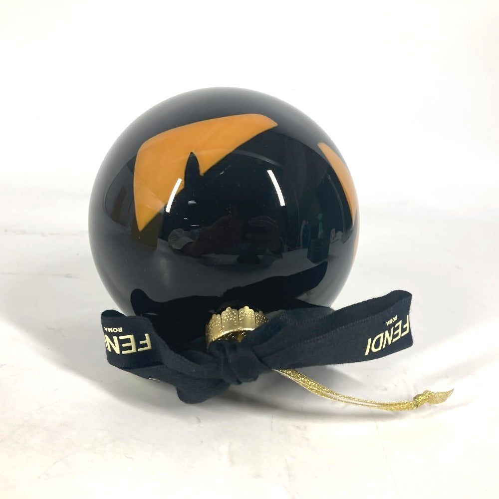 FENDI Xmas クリスマスボール ロゴ クリスマス オーナメント モンスター インテリア チャーム プラスチック ユニセックス ブラック - brandshop-reference