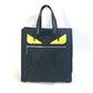 FENDI 7VA367 Monster Bugs Tote Bag, Nylon, Men's, Black