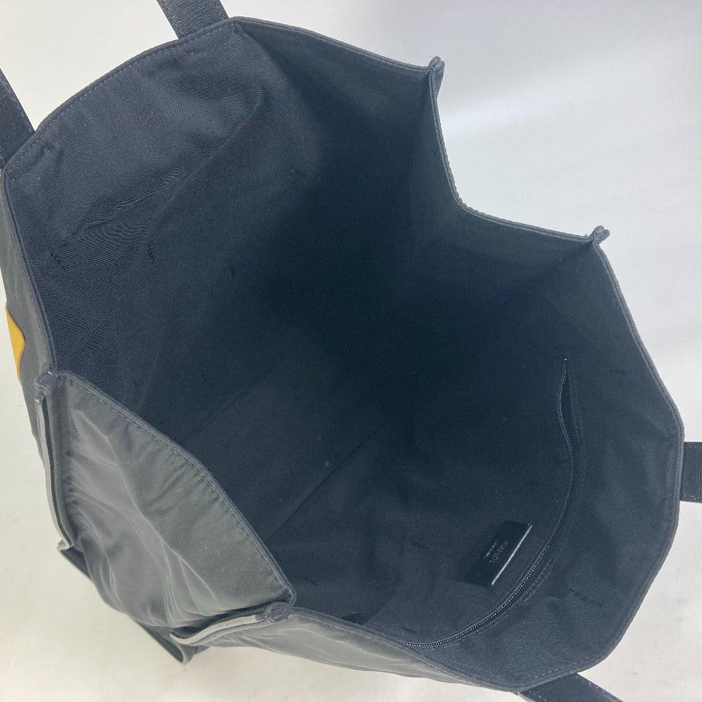 FENDI 7VA367 Monster Bugs Tote Bag, Nylon, Men's, Black