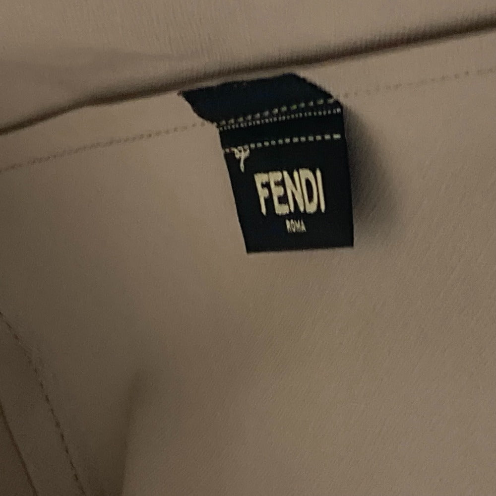 FENDI モンスター ショルダーバッグ カバン 肩掛け トートバッグ レザー ユニセックス グレージュ系