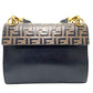 FENDI 8BT283 FF Zucca Canai 2-Way Shoulder/Handbag Leather Women's Brown/Black