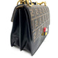FENDI 8BT283 FF Zucca Canai 2-Way Shoulder/Handbag Leather Women's Brown/Black