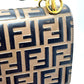 FENDI 8BT283 FF Zucca Canai 2-Way Shoulder/Handbag Leather Women's Brown/Black