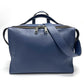 FENDI 7VA400 Two-Handle Briefcase, 2-Way Shoulder/Crossbody Business Bag, Leather, Men's, Navy