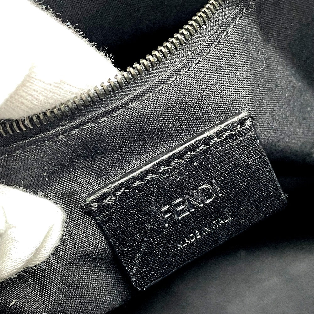 FENDI 7VA400 Two-Handle Briefcase, 2-Way Shoulder/Crossbody Business Bag, Leather, Men's, Navy