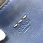FENDI 7VA400 Two-Handle Briefcase, 2-Way Shoulder/Crossbody Business Bag, Leather, Men's, Navy