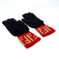 FENDI Zucca Wool Gloves for Women, Brown and Red