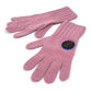 FENDI FXY554 Zucca Patch Gloves with Logo, Wool/Cashmere, Women's, Pink
