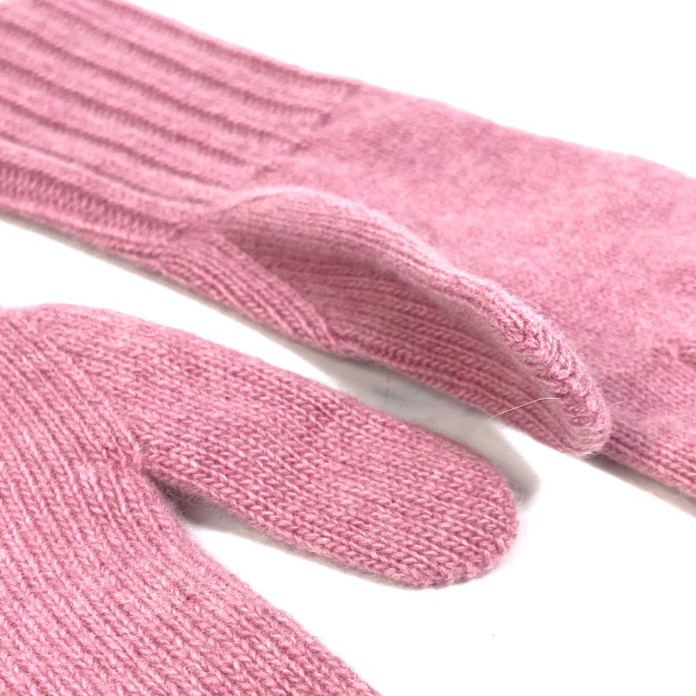 FENDI FXY554 Zucca Patch Gloves with Logo, Wool/Cashmere, Women's, Pink