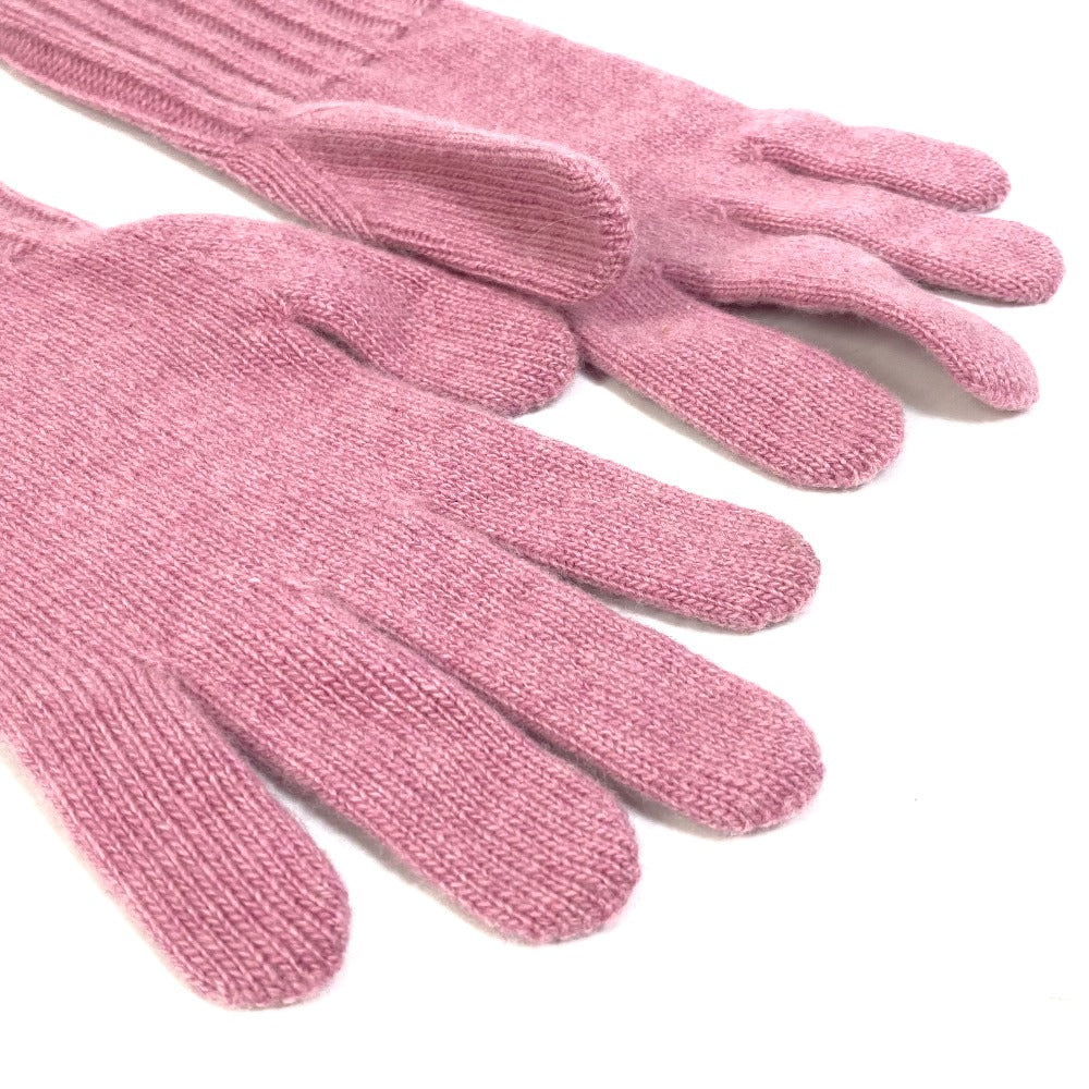 FENDI FXY554 Zucca Patch Gloves with Logo, Wool/Cashmere, Women's, Pink