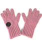 FENDI FXY554 Zucca Patch Gloves, Wool/Cashmere, Women's, Pink