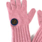 FENDI FXY554 Zucca Patch Gloves, Wool/Cashmere, Women's, Pink