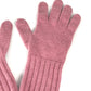 FENDI FXY554 Zucca Patch Gloves, Wool/Cashmere, Women's, Pink