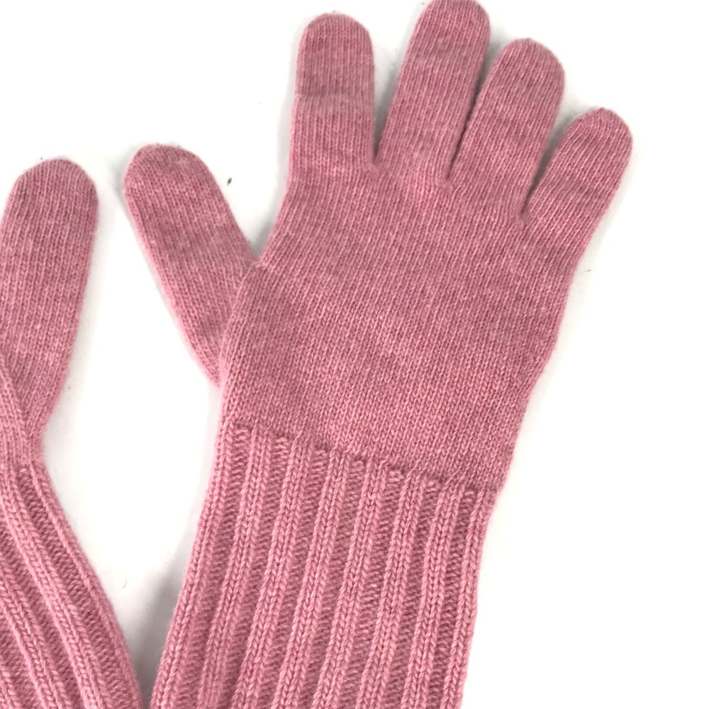 FENDI FXY554 Zucca Patch Gloves, Wool/Cashmere, Women's, Pink
