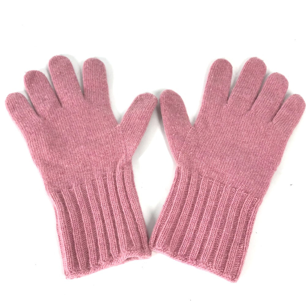 FENDI FXY554 Zucca Patch Gloves, Wool/Cashmere, Women's, Pink