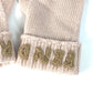 FENDI FXY574 Logo Gloves, Wool, Women's, Light Pink