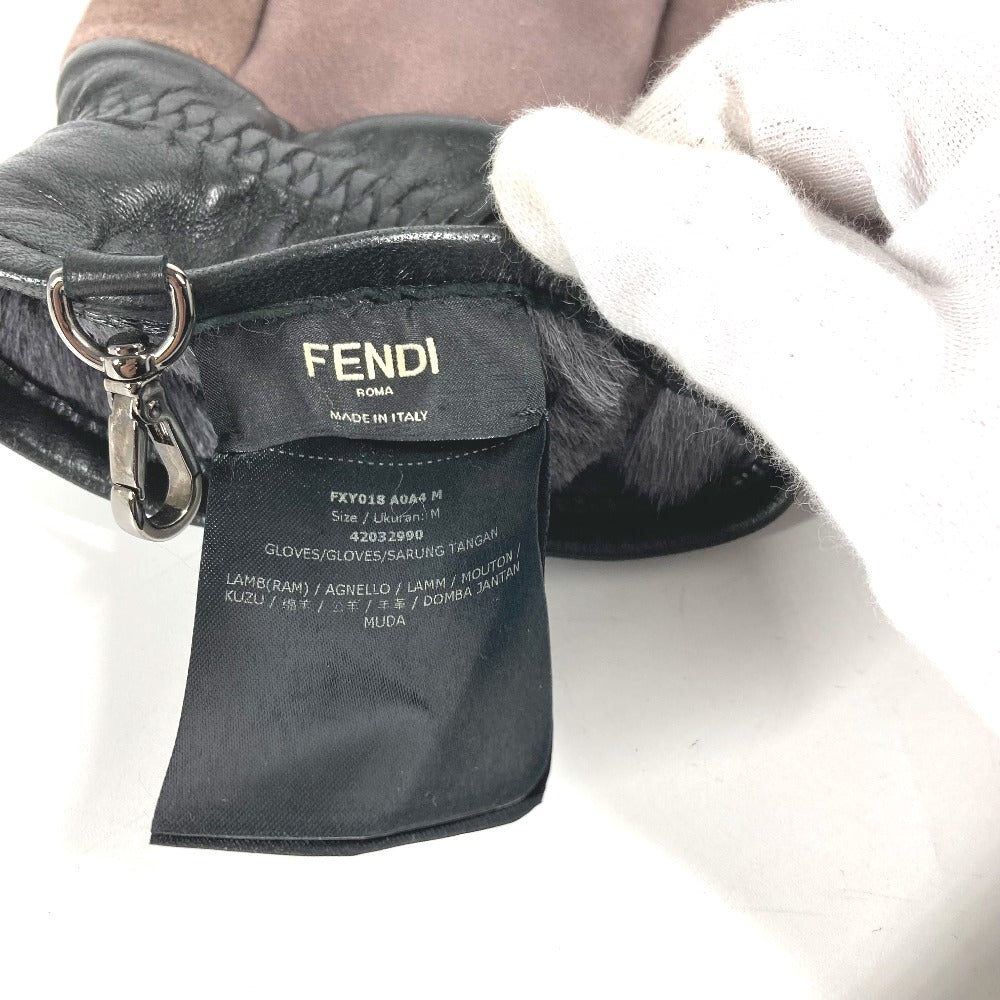 FENDI FXY018 ムートン グローブ  手袋 アンゴラ レディース - brandshop-reference