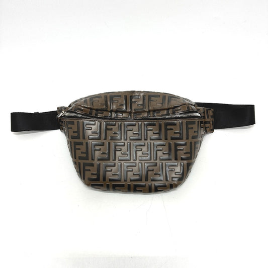 FENDI 7VA434 Crossbody Bag/Shoulder Bag/Zucca Bag/Body Bag/Leather/Brown Men's