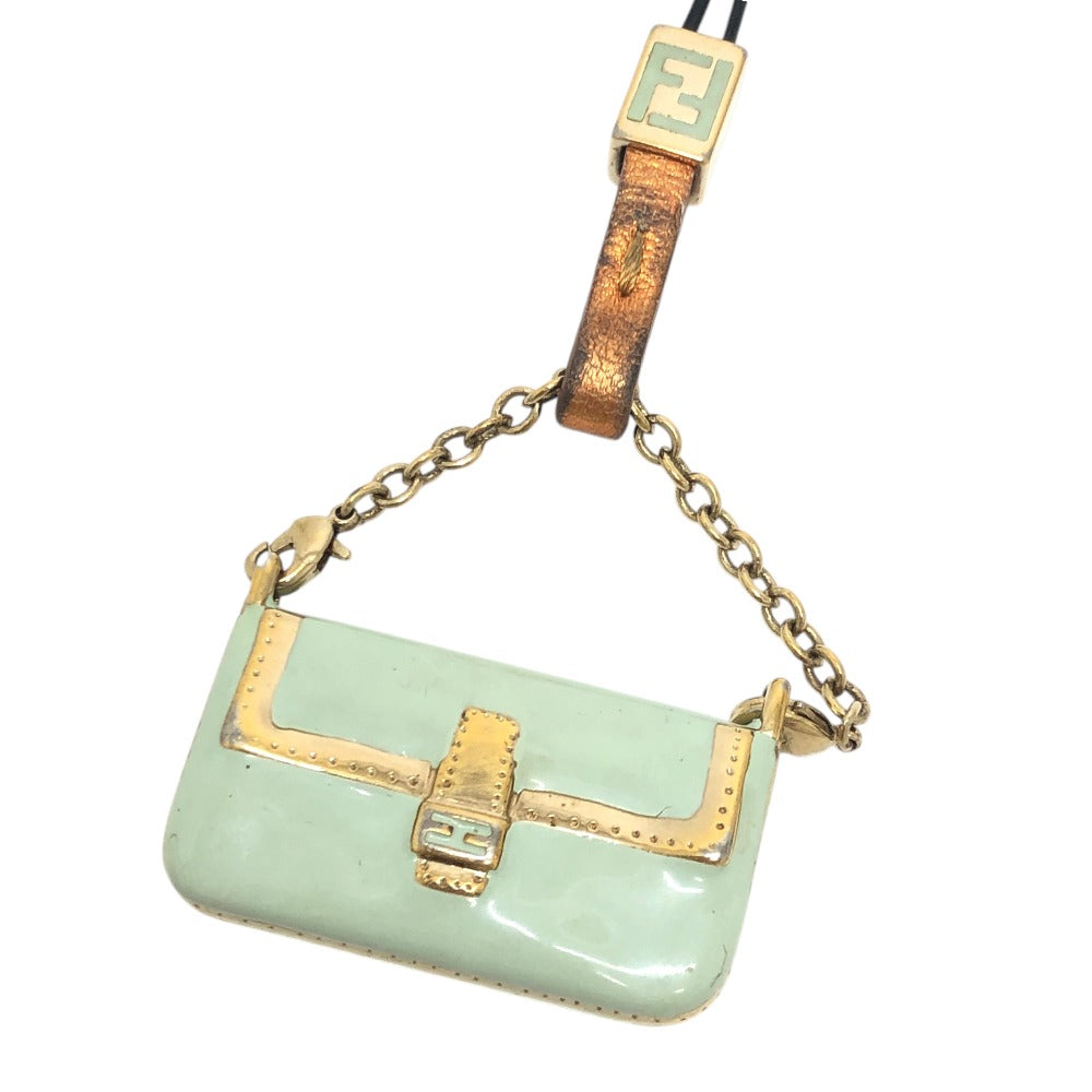 FENDI バックモチーフ マンマバゲット 小物 キーホルダー チャーム 携帯 ストラップ 陶器 レディース グリーン