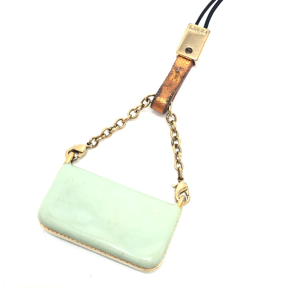 FENDI バックモチーフ マンマバゲット 小物 キーホルダー チャーム 携帯 ストラップ 陶器 レディース グリーン