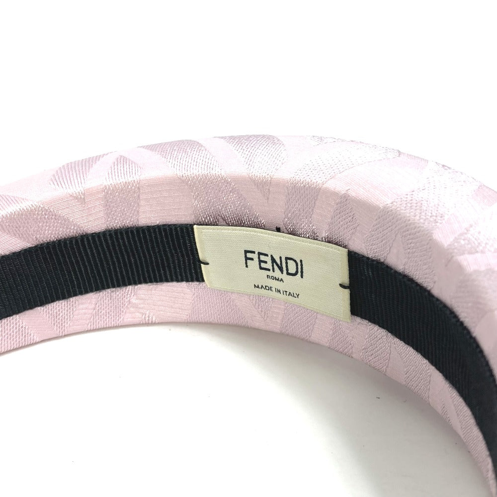 FENDI FXQ646 주카 헤어 액세서리 헤어밴드 헤어밴드 실크 여성 핑크