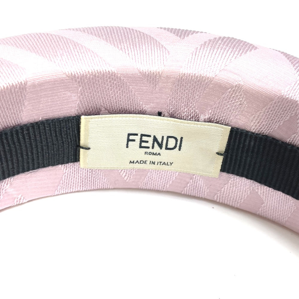 FENDI FXQ646 주카 헤어 액세서리 헤어밴드 헤어밴드 실크 여성 핑크