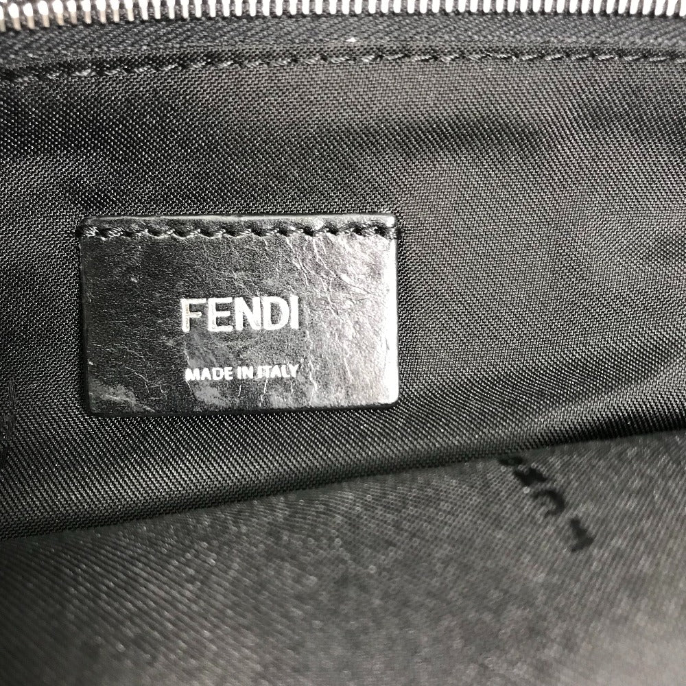 FENDI 7VA470 斜め掛け クラッチバッグ モンスター バグス 2WAY メッセンジャーバッグ カバン ショルダーバッグ レザー メンズ ブラック