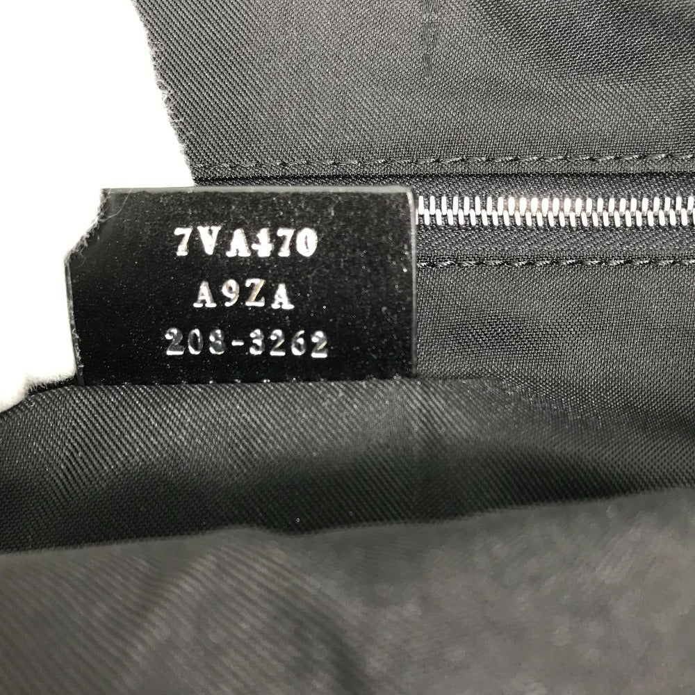 FENDI 7VA470 斜め掛け クラッチバッグ モンスター バグス 2WAY メッセンジャーバッグ カバン ショルダーバッグ レザー メンズ ブラック
