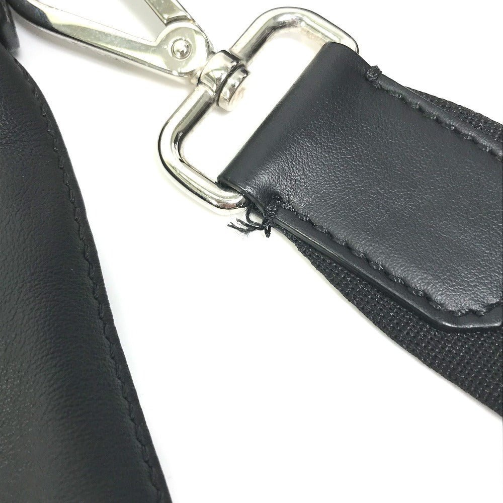 FENDI 7VA470 斜め掛け クラッチバッグ モンスター バグス 2WAY メッセンジャーバッグ カバン ショルダーバッグ レザー メンズ ブラック